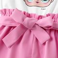 L.O.L. SURPRISE! Kid Girl Character Print Sleeveless Belted Rompers White image 4