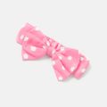 2pcs Baby Girl Polka Dots Print Bow Front Cami Romper & Headband Set Pink image 3