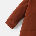 Baby Boy/Girl Solid Hooded Long-sleeve Zipper Jumpsuit Brown image 5