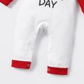 Valentine's Day Baby Boy/Girl Cotton Raglan Sleeve Letter Print Jumpsuit REDWHITE image 4