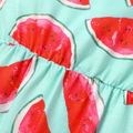 Baby Girl Pom Poms Detail Allover Watermelon Print Naia Tank Romper Red image 5