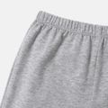 2pcs Baby Boy Dinosaur & Letter Print Short-sleeve Naia™ Tee and Solid Cotton Shorts Set GlossyDarkGreen image 4
