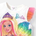 Barbie 2pcs Toddler Girl Naia Flutter-sleeve Tee and Mesh Mermaid Skirt Set Colorful image 5