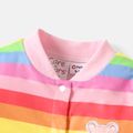 Care Bears Baby Boy/Girl Bear Patch Detail Striped Long-sleeve Jumpsuit Multi-color image 4