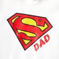 Superman Family Matching Cotton Long-sleeve Graphic Print White Hoodies White image 3