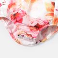 2pcs Baby Girl Allover Floral Print Ruffle Trim Sleeveless Romper & Headband Set Colorful image 5