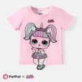 LOL Surprise Criança Menina Infantil Manga curta T-shirts Rosa image 4