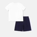 Naia 2pcs Kid Boy Soccer Print Short-sleeve Tee and Elasticized Shorts Set Tibetanbluewhite image 2