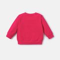 Baby Girl Cotton Letter Bee Print Pullover Sweatshirt Roseo image 2