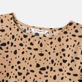 Mommy and Me Leopard Print Layered Ruffle-sleeve Tops Colorful image 3