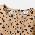 Mommy and Me Leopard Print Layered Ruffle-sleeve Tops Colorful image 5