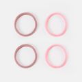 Canned Solid Elastic Hair Ties for Girls (About 40-pack) Pink image 4
