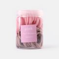 Canned Solid Elastic Hair Ties for Girls (About 40-pack) Pink image 2