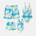 Family Matching Tie Dye Cut Out One-piece Swimsuit and Swim Trunks Multi-color image 2