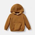 Toddler/Kid Boy Solid Color Textured Hoodie Sweatshirt Khaki image 1