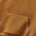 Toddler/Kid Boy Solid Color Textured Hoodie Sweatshirt Khaki image 3