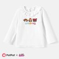 L.O.L. SURPRISE! Toddler Girl Ruffled Character Print Long-sleeve Cotton Tee White image 1