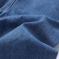 Toddler Girl Heart Embroidered Elasticized Cotton Denim Jeans Blue image 5