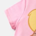 Looney Tunes 2pcs Toddler Girl/Boy Naia Character Print Short-sleeve Tee and Stripe Cotton Pants Set Pink image 3