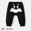 Looney Tunes Baby Boy/Girl Cartoon Animal Print Cotton Sweatpants Black image 1