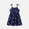 Naia Toddler/Kid Girl Heart Print/Blue Bowknot Design Slip Dress royalblue image 2