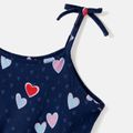Naia Toddler/Kid Girl Heart Print/Blue Bowknot Design Slip Dress royalblue image 5