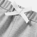 Toddler Boy Animal Dinosaur Embroidered Elasticized Cotton Shorts Grey image 2
