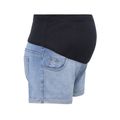 Maternity Roll Hem Stretchy Denim Shorts Light Blue image 3