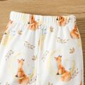 2pcs Baby Boy/Girl Allover Fox Print Long-sleeve Set Brown image 5