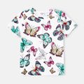 Mommy and Me Short-sleeve Allover Butterfly Print Naia Tee White image 5