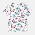 Mommy and Me Short-sleeve Allover Butterfly Print Naia Tee White image 2