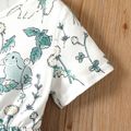 Kid Girl Rabbit Print/Ribbed Short-sleeve Dress Multicolour image 4