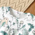Kid Girl Rabbit Print/Ribbed Short-sleeve Dress Multicolour image 5