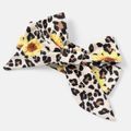 Naia™ 2pcs Baby Girl Sunflower & Leopard Print Cami Romper with Headband Set ColorBlock image 3