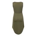 Nursing Button Front Lace Up Tank Dress Army green image 4