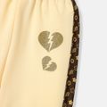L.O.L. SURPRISE! Kid Girl Graphic Heart Star Print Elasticized Pants Creamcolored image 3