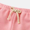 Looney Tunes 2pcs Baby Boy/Girl Raglan Sleeve Animal Graphic Waffle Tee & Shorts Set Pink image 5