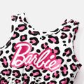 Barbie 2pcs Toddler Girl Cotton Leopard Print Sleeveless Dress and Jacket Set Pink image 5