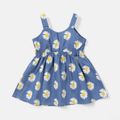 Baby Girl Allover Daisy Floral Print Cut Out Tank Dress DENIMBLUE image 2