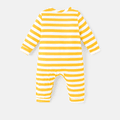 Looney Tunes Baby Boy/Girl Animal Print Striped Long-sleeve Naia™ Jumpsuit Yellow image 3