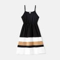Family Matching Colorblock Spliced Cami Dresses and Short-sleeve T-shirts Sets Multi-color image 4