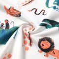 2pcs Baby Boy 100% Cotton Solid Shorts and Allover Animal Print Short-sleeve Naia™ Tee Set Colorful image 3