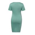 Maternity Wrap Knot Side Short-sleeve Bodycon Dress Mint Green image 4