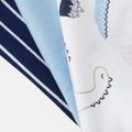 3-Pack Baby Girl/Boy Dinosaur Print/Stripe/Solid Color Short-sleeve Rompers Blue image 5