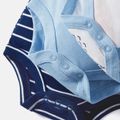 3-Pack Baby Girl/Boy Dinosaur Print/Stripe/Solid Color Short-sleeve Rompers Blue image 4