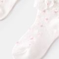 Baby / Toddler Dots Pattern Lace Trim Breathable Socks White image 4