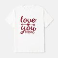 Family Matching Cotton Short-sleeve Letter Print Tee ColorBlock image 2