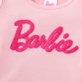 Barbie Toddler/Kid Girl Letter Embroidered Short-sleeve Cotton Tee Light Pink image 5
