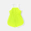 Baby Girl Two Tone Sleeveless Cami Romper Green image 1