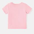Barbie Toddler/Kid Girl Letter Embroidered Short-sleeve Cotton Tee Light Pink image 3